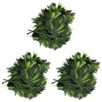 150 PCS Artificial Green Bamboo Leaves Fake Green Plants Greenery Leaves for Home Hotel Office Party Decoration