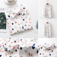 พร้อมส่ง เสื้อเชิ้ต แขนยาว พิมพ์ลาย ทรงหลวม สไตล์กระโหลก หรูหรา สําหรับผู้หญิง ไซซ์ S - 2XL