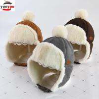 YANYAN Children Cap Thickening Plush Boy Warm Cap Baby Hats Kids Beanies Lei Feng Hat