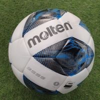 MOLTEN ลูกฟุตบอลหนัง Football Acentec PU pk F5A3555K FIFA PRO แถมฟรี ตาข่ายใส่ลูกฟุตบอล +เข็มสูบลม