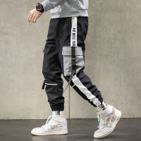 April MOMO  Men INS Fashion Hip Hop Spring Summer Thin Pencil Pants Trousers Male Casual Loose Style Patchwork Cargo Pants