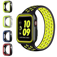 ✻♧ สาย ฝาครอบสำหรับ Apple Watch 6 SE 5 4 44mm 40mm Case Soft Clear TPU เปลือกป้องกัน iWatch 3/2/1 42mm 38mm Apple Watch band