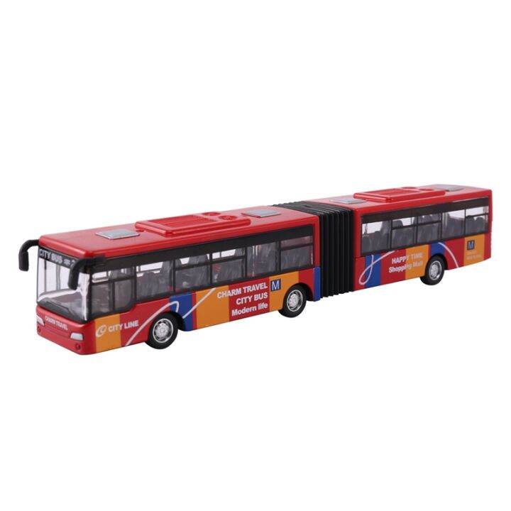 Children'S Diecast Model Vehicle Shuttle Bus Car Toys Small Baby Pull ...