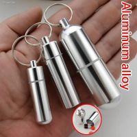 ஐ☂❣ Portable Mini Stainless Steel Sealed Capsule Waterproof Pill Box Camping Firstaid Pendant Travel Outdoor Portable Pill Case