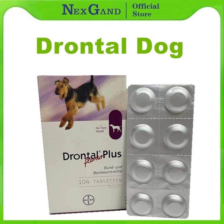 Drontal Plus Dog 1 Box of 104 Delicious Dog Deworming Tablets Lazada PH