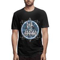 Hot sale DEF LEPPARD BAND graphic Mens 100% Cotton Round Neck Short Sleeve T-Shirt  Adult clothes