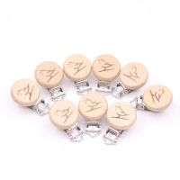 5pc Natural Beech Wood Baby Lovely Bird Pacifier Clips Dummy Clips DIY Pacifier Chain Accessory Clips Pins Tacks