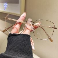 Large frame plain anti-blue light glasses mens mirror myopia metal student female big face