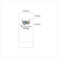 Custom Clothing Labels,White Fabric, Personalized Tags, Product Tags, Handmade Items, Personalise 25mm x 60mm (MD1006)