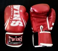 นวมมวยไทย Twins Special PU Thai Boxing Gloves-BGVS3-TW6 -Metallic Red - 10oz