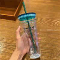 Starbuck Cup 2022 Classic Heritage Glass Straw Cup 1971ถ้วยดื่มขนาดใหญ่หุ้มฉนวนสองชั้น