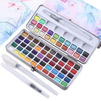 Youn ชุดระบายสีน้ํา 72 สี พร้อมแปรง ปากกา สีเมทัลลิก พับได้ สําหรับเดินทาง