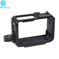 Metal Protect Frame 1/4 Magnetic Adapter Cold Shoe Mount For Insta360 One RS 1-Inch 4K Panoramic Edition Action Camera Cage Rig