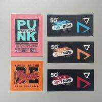 PUNK FESTIVAL Cool Fashion Printed Patches Soft Woven Labels DIY Clothes Sewing Lable DIY Apparel Sewing Fabric Stickers Labels