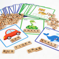 Montessori ของเล่นการเรียนรู้ Spell Word Letter Matching Puzzle เกม Fine Motor Training ของเล่นเพื่อการศึกษาสำหรับของขวัญเด็ก