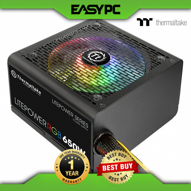 EasyPC Thermaltake Litepower RGB 650 watts Power Supply, Units For Desktop PC Lazada PH