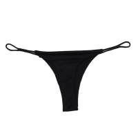 Panties Breathable Skin-friendly 39;s Women Bikini Sexy Trunks Swimming Color Solid Thong Strap Thin Simple 1pc