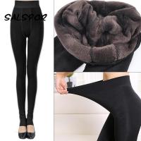 SALSPOR S-2XL Winter Leggings Woman Plus Velvet Pants Keep Warm High Waist Thick Legging Femme Seamless Clothing Comfort