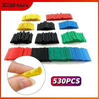 ZIShan 127-530pcsTube Thermoresistant Tubing Wrapping Kit Electrical Connection Wire Cable Insulation Sleeving Heat Shrink Tube Bar Wine Tools