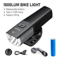 CYCLAMI Bicycle Headlight Brightness 1000 Lumens Replaceable Battery Cycling Front Lights Big Capacity IPX6 Waterproof