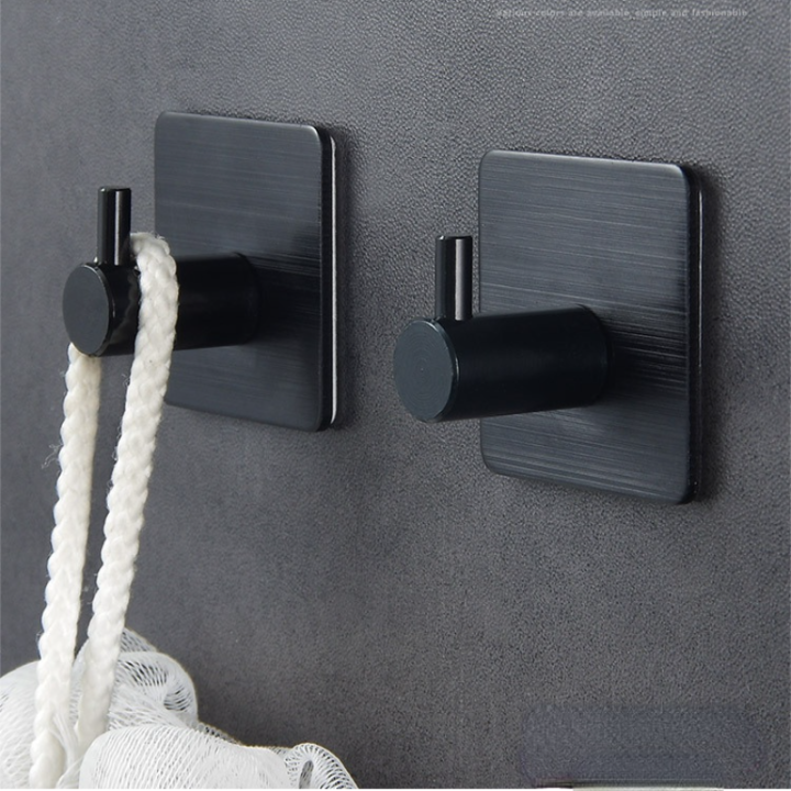 2pcs-punch-free-self-adhesive-wall-coat-rack-towel-hooks-clothes-rack-hanging-hooks-key-holder-rack-bathroom-accessories