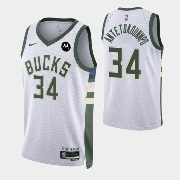 High Quality】2022-23 Men's New Original NBA Milwaukee Bucks #34