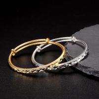 [COD] New simple sand gold frosted push-pull bracelet female euro coin gold-plated wedding live source