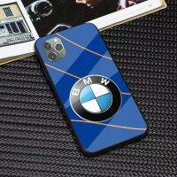 เคสสำหรับไอโฟนโทรศัพท์ BMW กันกระแทก14 /Pro/plus /Pro Max/ 13/12/11-กระจกป้องกัน