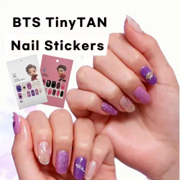 BTS DNA Inspired Nail Art | 방탄소년단 DNA 인스파르드 네일아트 | honeycrunch321 - YouTube