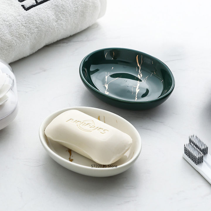 อุปกรณ์อาบน้ำเซรามิกชุดห้องน้ำหินอ่อนพอร์ซเลนถ้วยผู้ถือแปรงสีฟันตู้ทำสบู่ถาดอุปกรณ์ตกแต่งห้องน้ำ