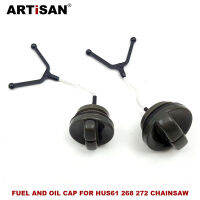 2 Sets Fuel tank cap 501 43 14-02 and Oil tank cap 501 62 66-02 for Husq varna 61 268 272 chainsaw Garden Tool .