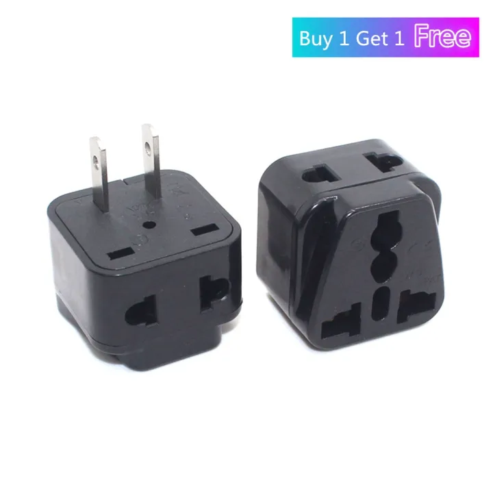【Buy 1 Get 1 Free】250V 10A Copper Universal America 2 Pin AC Power