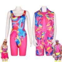 2023 Movie Barbie Ken Cosplay Costume Sand Party Swimwear Jumpsuits Beachwear For Kid Men Women Halloween Role Play