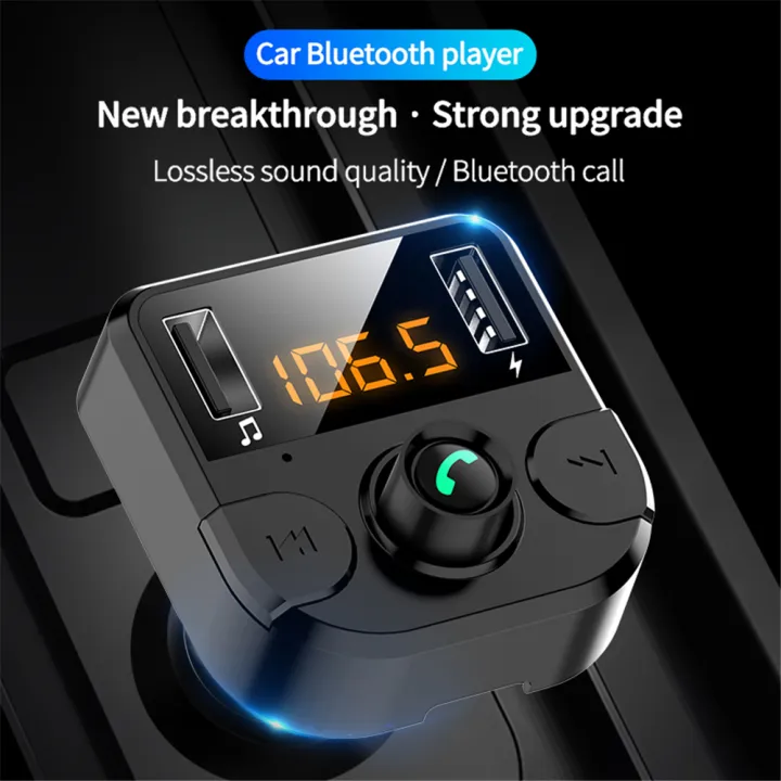 MP3 Bluetooth 5.0FM Car Transmitter LED Music Player Car Stereo Auto