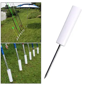 Fishing Rod Pole Holder Ground Support Stand PVC Detachable Pole Stand