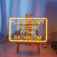 Custom Neon Light Please Dont Do Coke In The Bathroom Decor Home Neon Sign Led Light Aesthetic Room Decoration Bedroom Gift