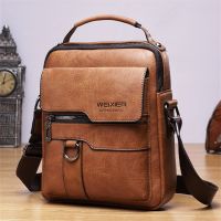 Mode Shop Fashion Mens Shoulder Bag Leather Messenger Bag Document Bag Mens Business Shoulder Bag