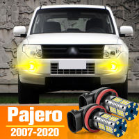 2x LED ด้านหน้าหมอกหลอดไฟอุปกรณ์เสริมสำหรับ Mitsubishi Pajero V80 V93 V97 V98 2007-2020 2009 2010 2011 2012 2013 2014 2015 2016