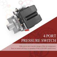 90-125PSI 4 Port 26 AMP Pressure Switch Control Valve Air Compressor Heavy Duty Black