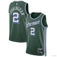 เสื้อกีฬาบาสเก็ตบอล แขนกุด ลาย NBA Jersey Detroit Pistons Cunningham HQ1 22-23 พลัสไซซ์ สําหรับผู้ชาย และผู้หญิง QH1