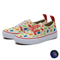 [ของแท้ ส่งฟรี จากไทย] VANS KID AUTHENTIC ELASTIC LACE - HARIBO WHITE/RED