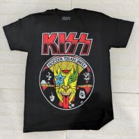 【Hot】 เสื้อวง KISS ลิขสิทธิ์แท้ลายย้อนยุควินเทจ S-3XL