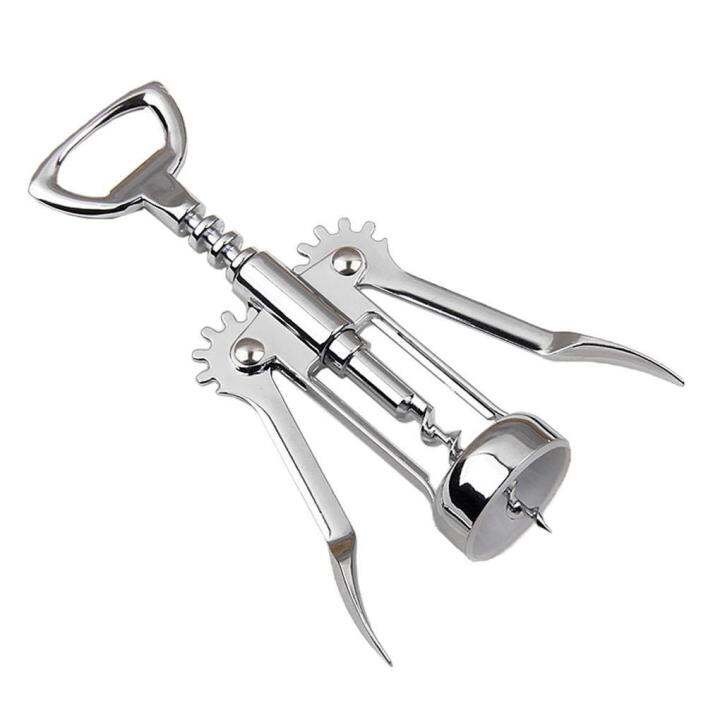 lucky-stainless-steel-wing-style-red-corkscrew-bottle-pull-opener-cork-tool-สี-สีเงิน-on