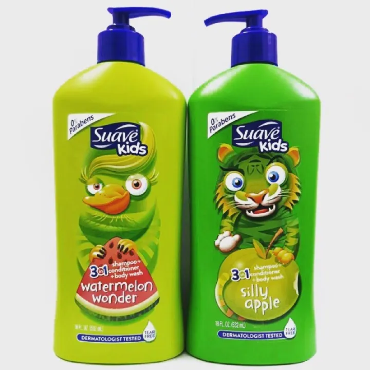 Suave Kids 3in1 Shampoo, Conditioner & Body Wash ขนาด 532ml. Lazada
