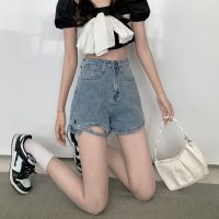 COD jfdss Vintage Denim Shorts Summer 2022 New Style Small High Waist Thin Hot Girl Straight Pants Design Hot Pants