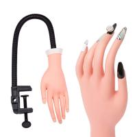 1 Pc Nail Art Soft Training Practice Display Hand Model Flexible Adjustable Exercises Fake Hand DIY Nail Training Manicure Tool