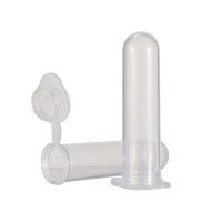 【YF】◕✴  200Pcs/bag 7ml Plastic Test Tube Centrifuge Vial Cap Laboratory Sample Specimen Storage