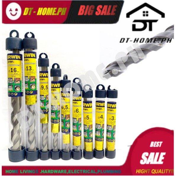 Irwin Masonry Drill Bit Drillbit Mason Concrete 3mm 4mm 5mm 6.5mm 8mm 9