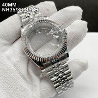 Mod NH35 Watch Case Sapphire Crystal Glass 20Mm Stainless Steel Strap With 40Mm Transparent Case Set Fit To Nh35A NH36 Movement