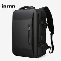 inrnn Men 17 inch Laptop Backpack Male Expandable Multi-layer Space Backpacks USB Charging Casual Travel Bag Waterproof Mochila